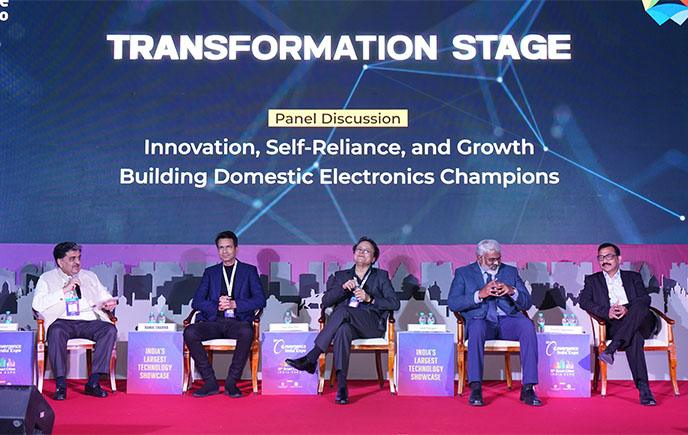 At 32nd Convergence India Expo, ICEA organised a panel discussion on Innovation, Self-reliance, and growth: Building Domestic Electronics Champions.